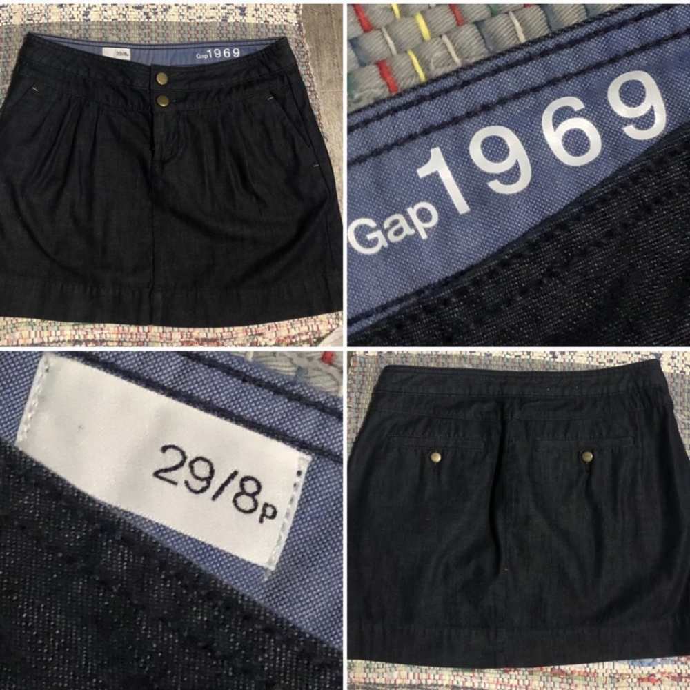 Gap Women's Dark  Denim Pettite Skirt
